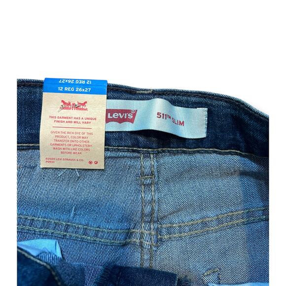 NWT Levi’s 511 Boys’ Slim Jeans, Size 12 - Picture 3 of 5